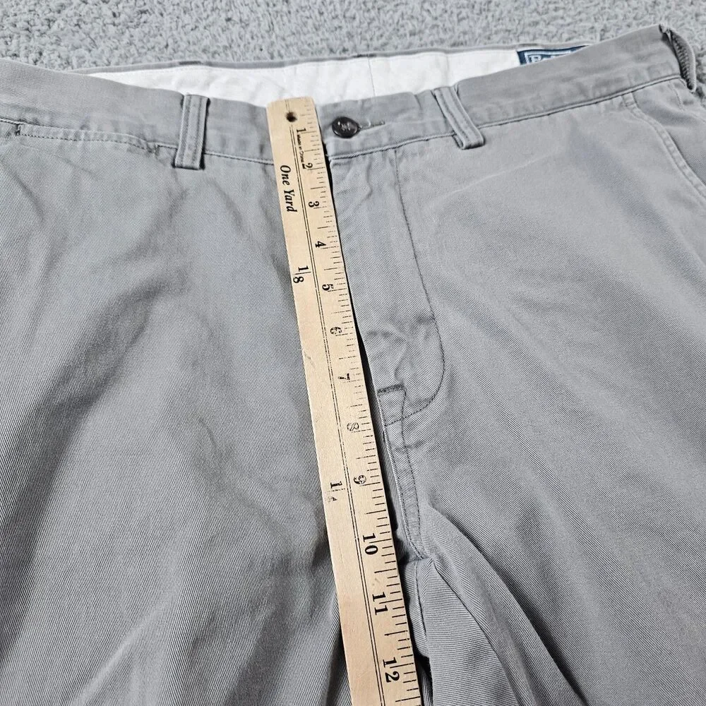 Polo Ralph Lauren Pants Mens 34x32 Gray Chino Classic Fit Flat Front Casual Prep